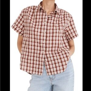 Madewell Seersucker Baybrook Shirt in Plaid ✨ sold out online